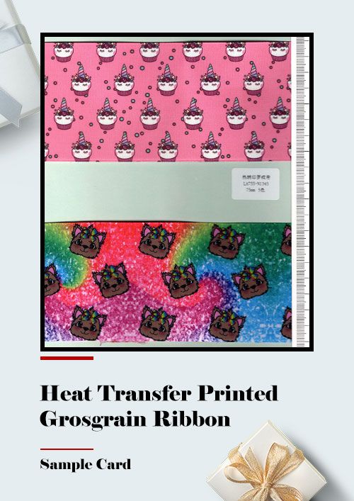Heat Transfer Printed Grosgrain Ribbon
