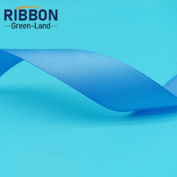 Polyester Single Face Satin Blue Matt Ribbon