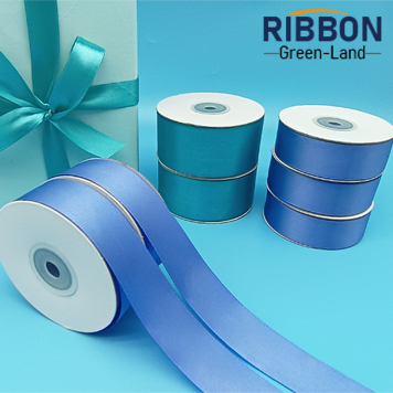 Polyester Single Face Satin Blue Matt Ribbon