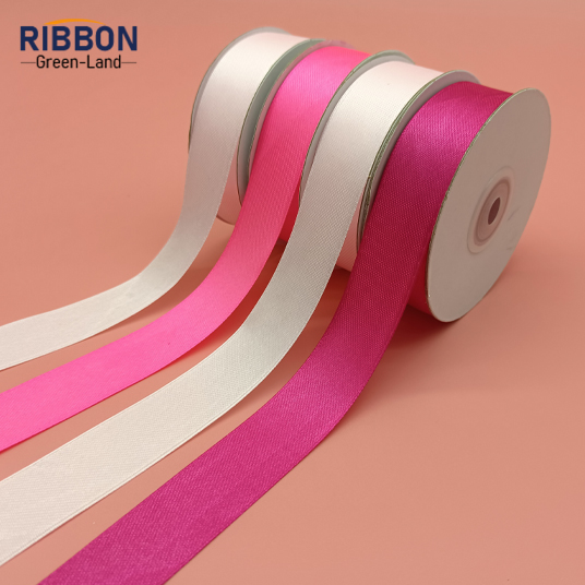Polyester Single Face Satin Pink Matt Ribbon