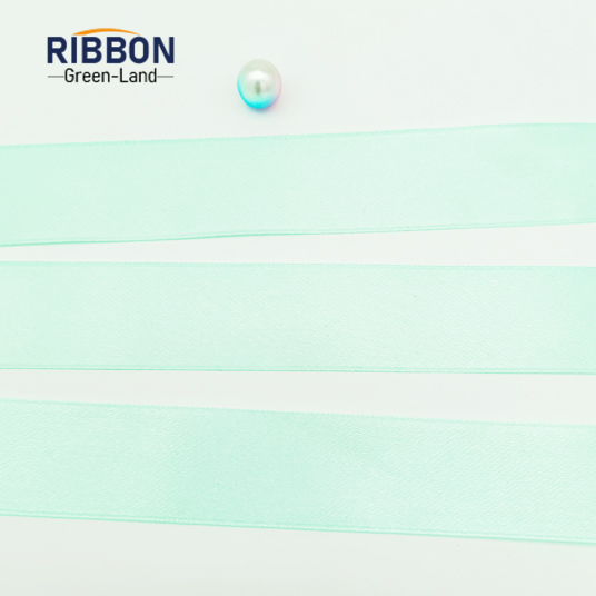 Polyester Single Face Satin Green Matt Ribbon