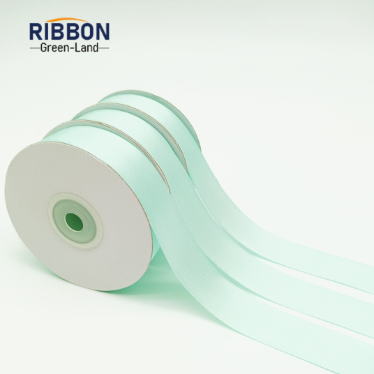 Polyester Single Face Satin Green Matt Ribbon