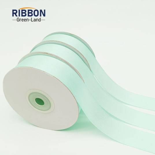 Polyester Single Face Satin Green Matt Ribbon