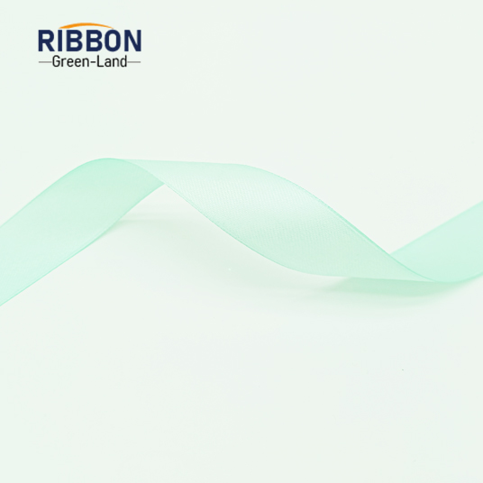 Polyester Single Face Satin Green Matt Ribbon