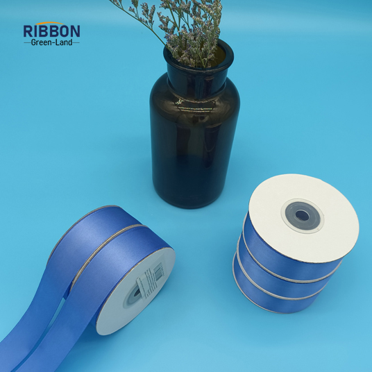 Polyester Double Face Satin Blue Matt Ribbon