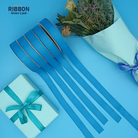 Polyester Grosgrain Blue Ribbon