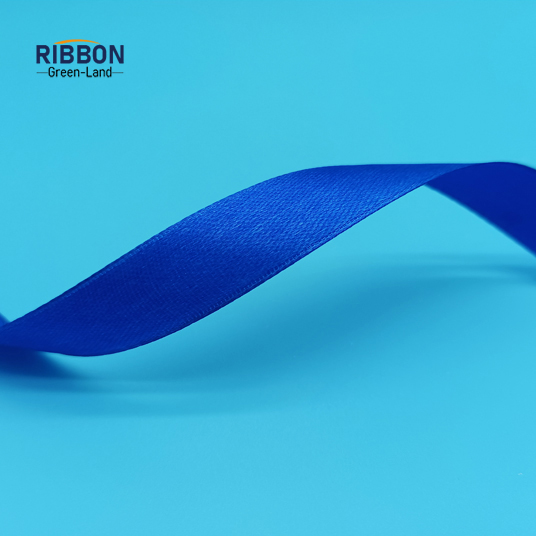 Polyester Single Face Satin Blue Shine Ribbon