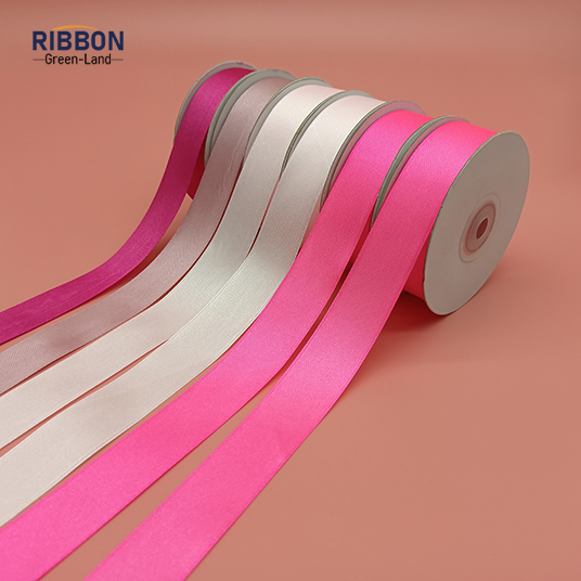 Polyester Double Face Satin Pink Matt Ribbon