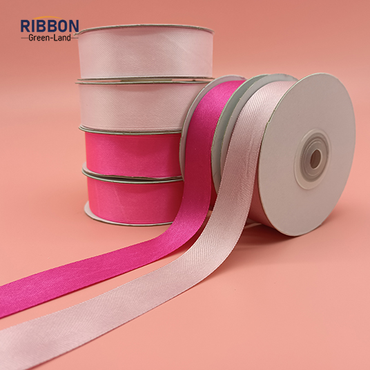 Polyester Double Face Satin Pink Matt Ribbon