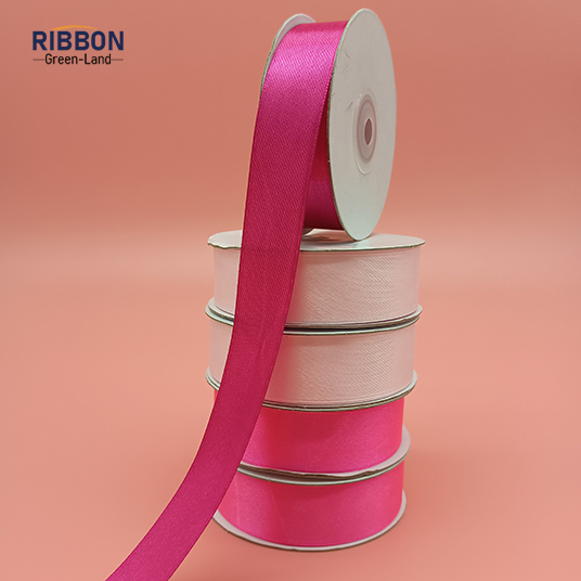 Polyester Double Face Satin Pink Matt Ribbon