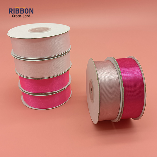 Polyester Double Face Satin Pink Matt Ribbon