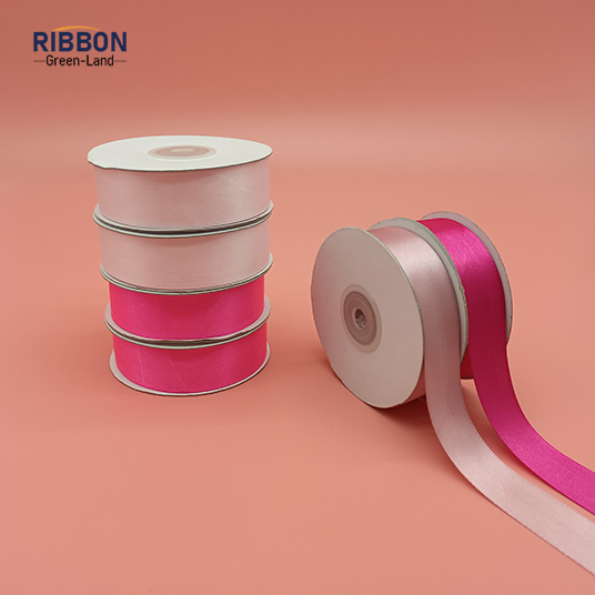 Polyester Double Face Satin Pink Matt Ribbon