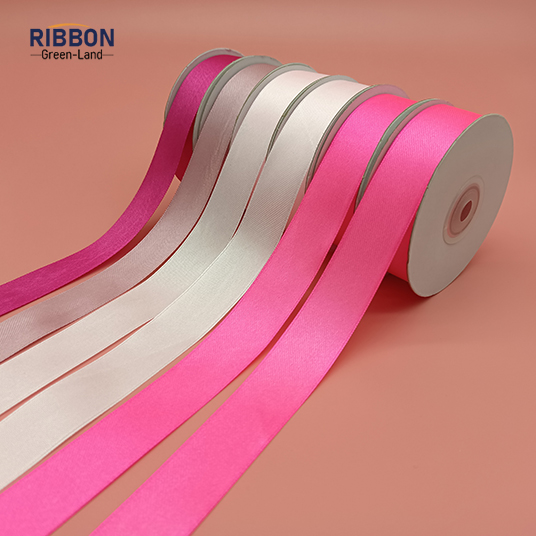 Polyester Double Face Satin Pink Matt Ribbon