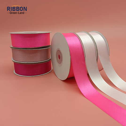 Polyester Single Face Satin Pink Shine Ribbon