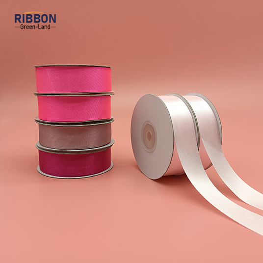 Polyester Single Face Satin Pink Shine Ribbon