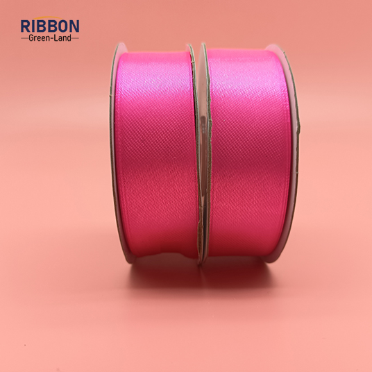 Polyester Single Face Satin Pink Shine Ribbon