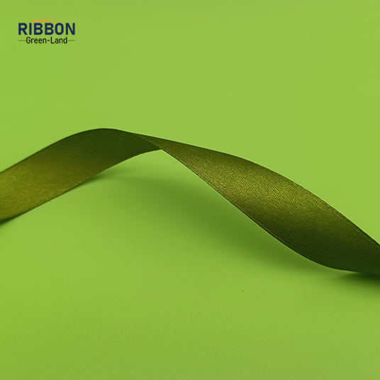 Polyester Double Face Satin Green Matt Ribbon