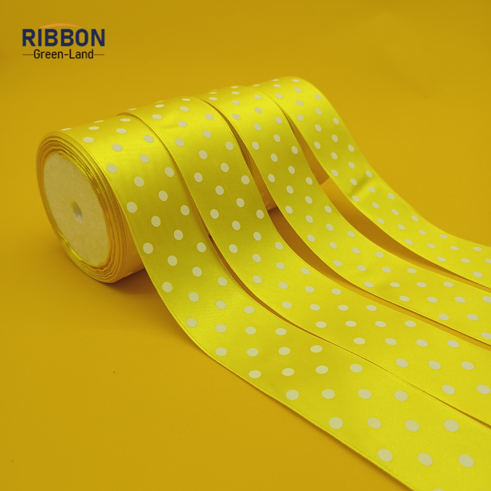 Screen Printing Yellow Ribbon with White Dot