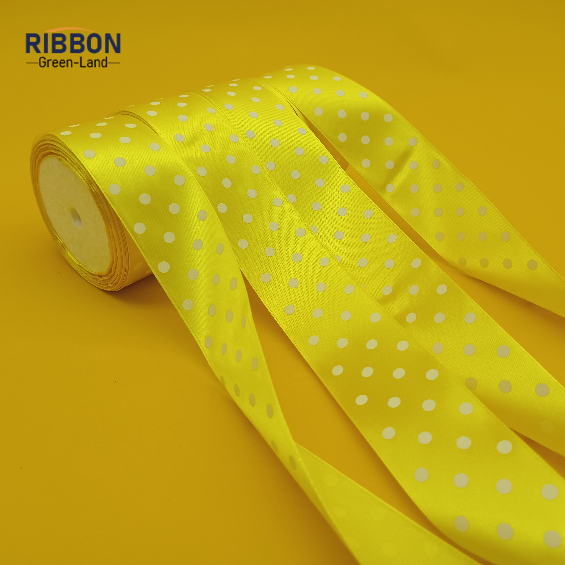 Screen Printing Yellow Ribbon with White Dot