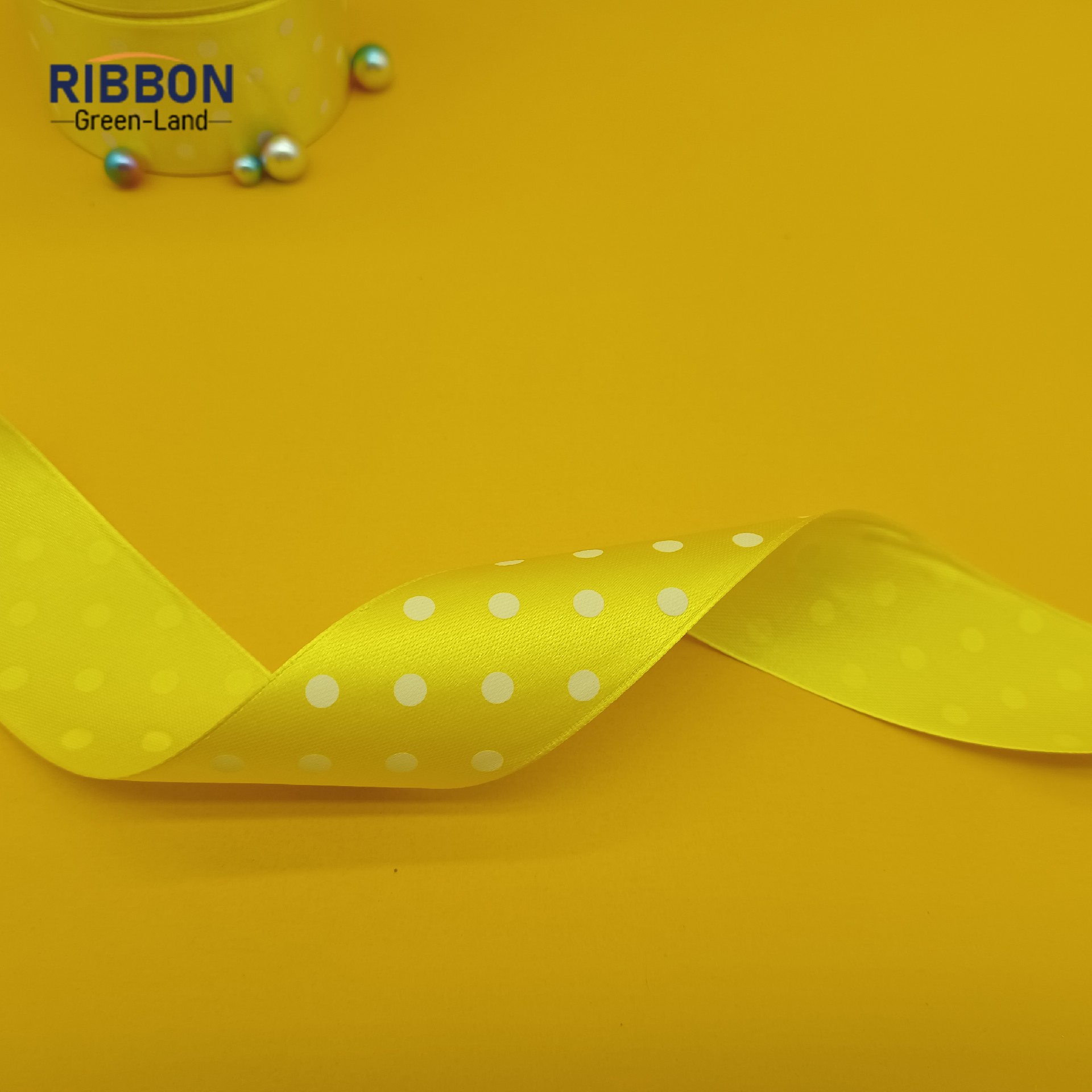 Screen Printing Yellow Ribbon with White Dot