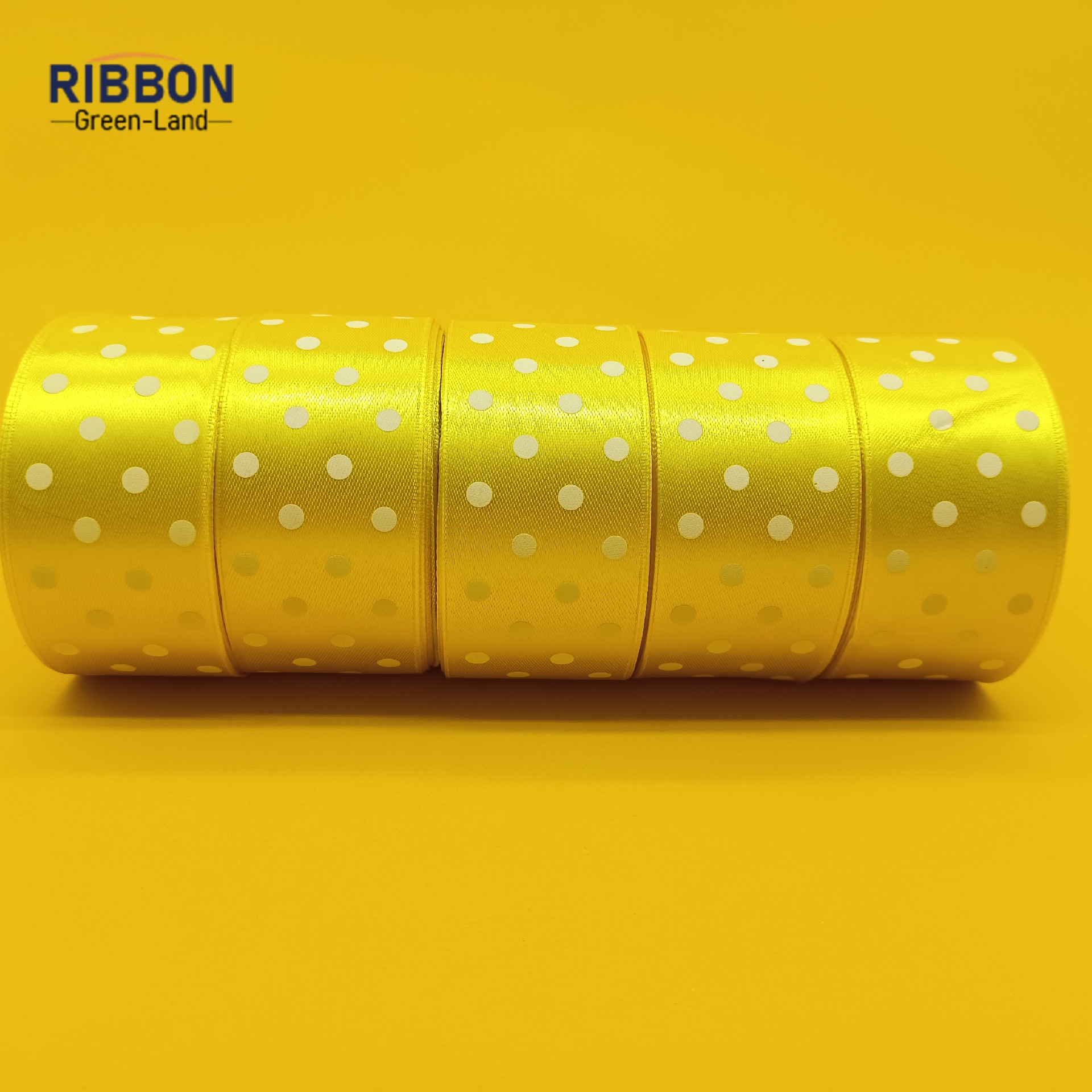 Screen Printing Yellow Ribbon with White Dot