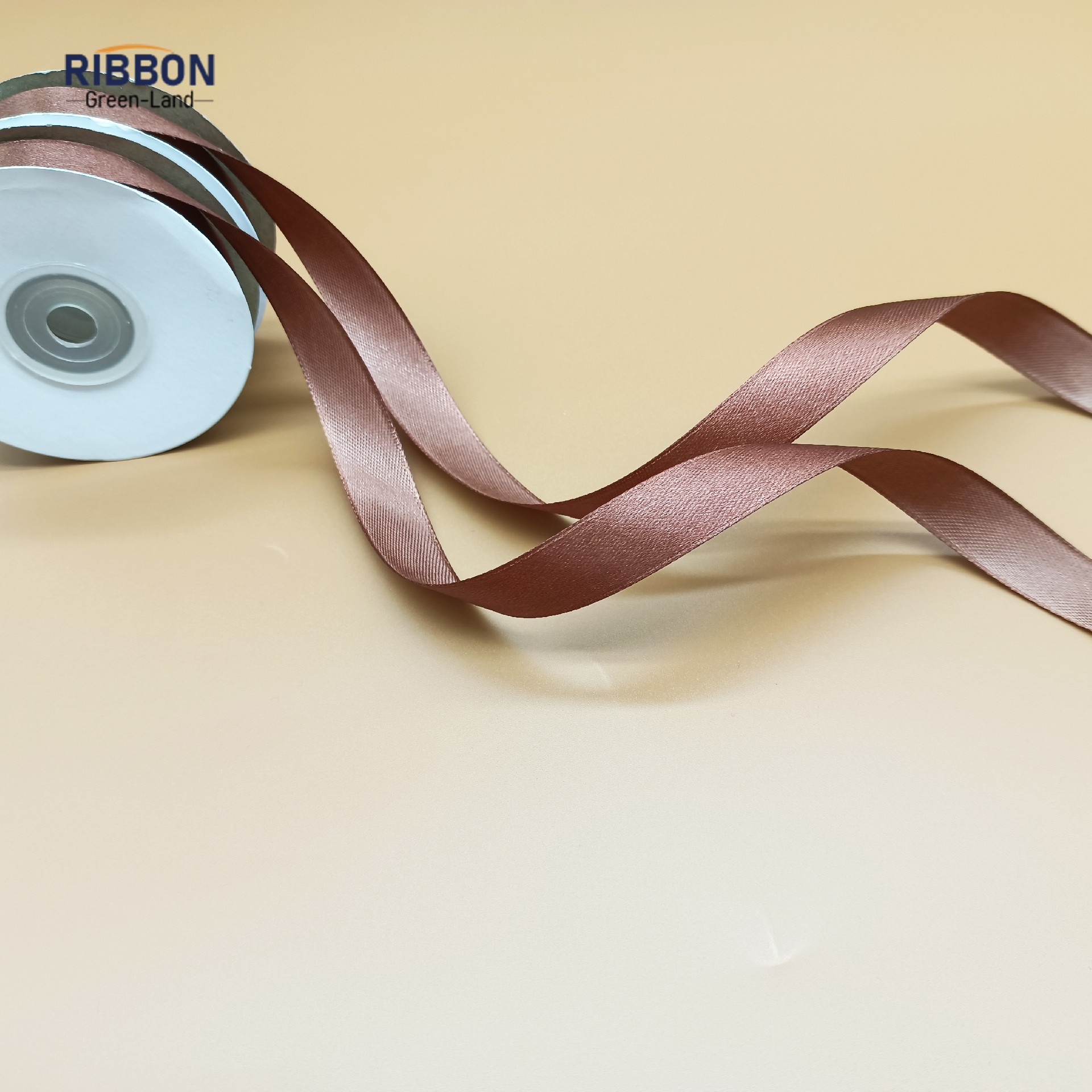 Polyester Single Face Satin Brown Matt Ribbon