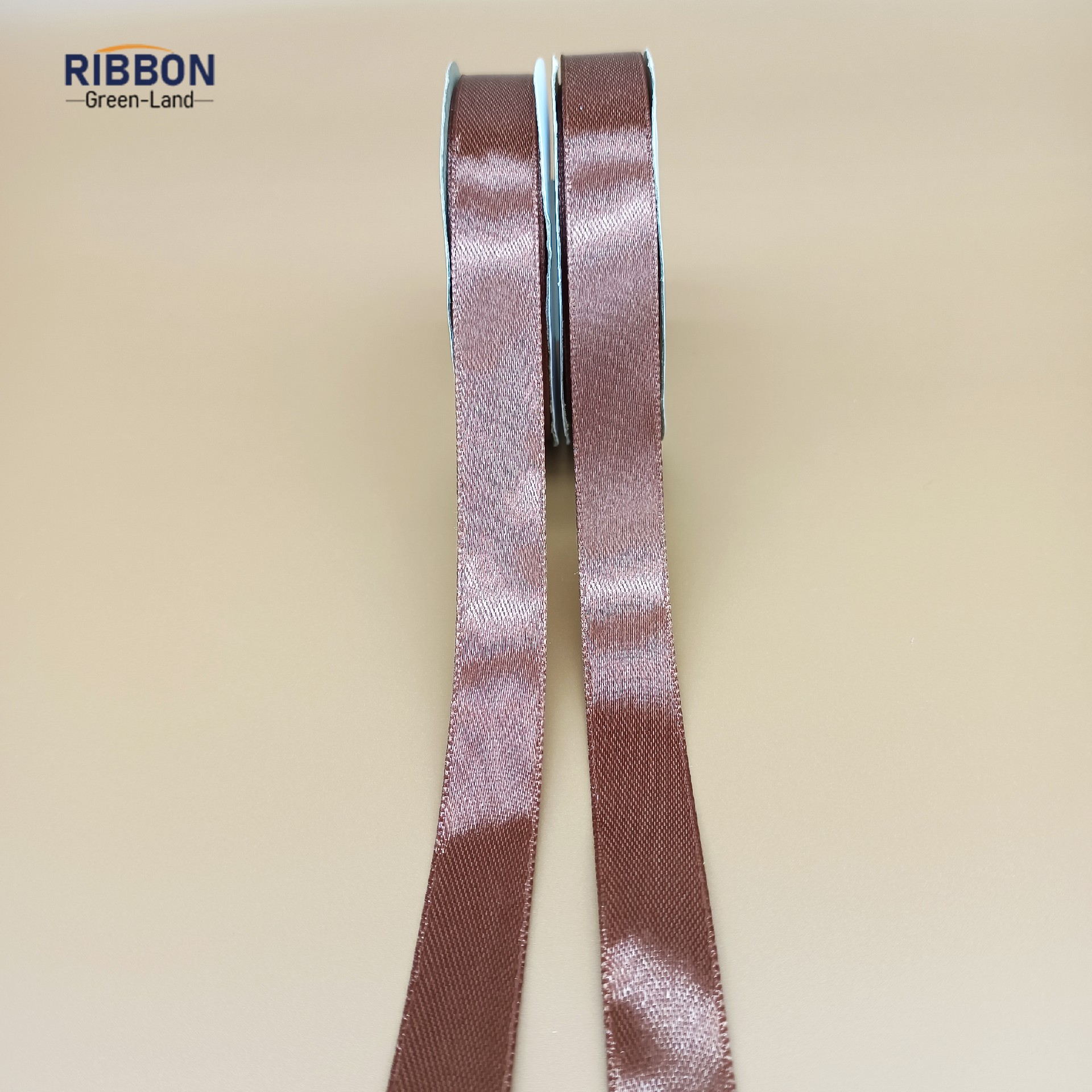Polyester Single Face Satin Brown Matt Ribbon