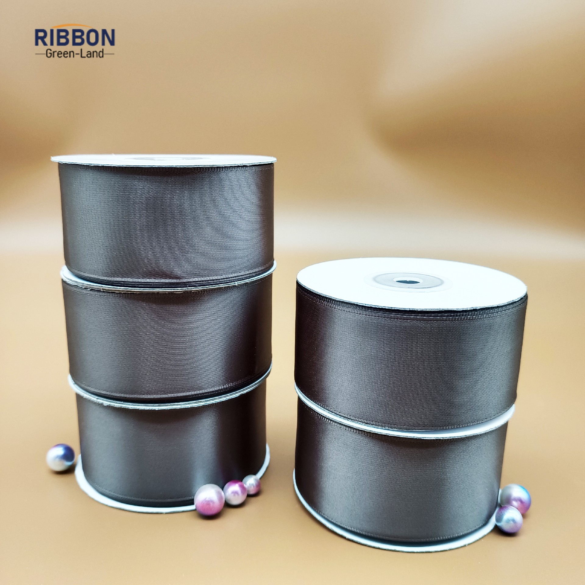 Polyester Double Face Satin Brown Matt Ribbon