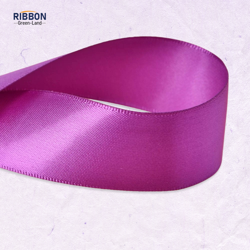 Polyester Single Face Satin Purple Shine Ribbon