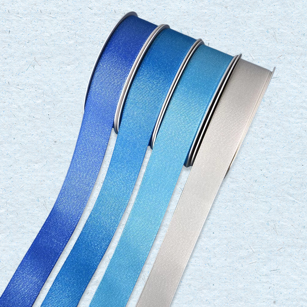 Silver Purl Grosgrain Ribbon
